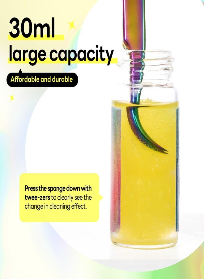 اكترول منظف ملاقط وصلات الرموش من أكترول، عبوة واحدة، أداة تنظيف ملاقط الرموش لإزالة غراء الرموش مع إسفنجة، سائل تنظيف ملاقط الرموش، 30 مل - Image 2